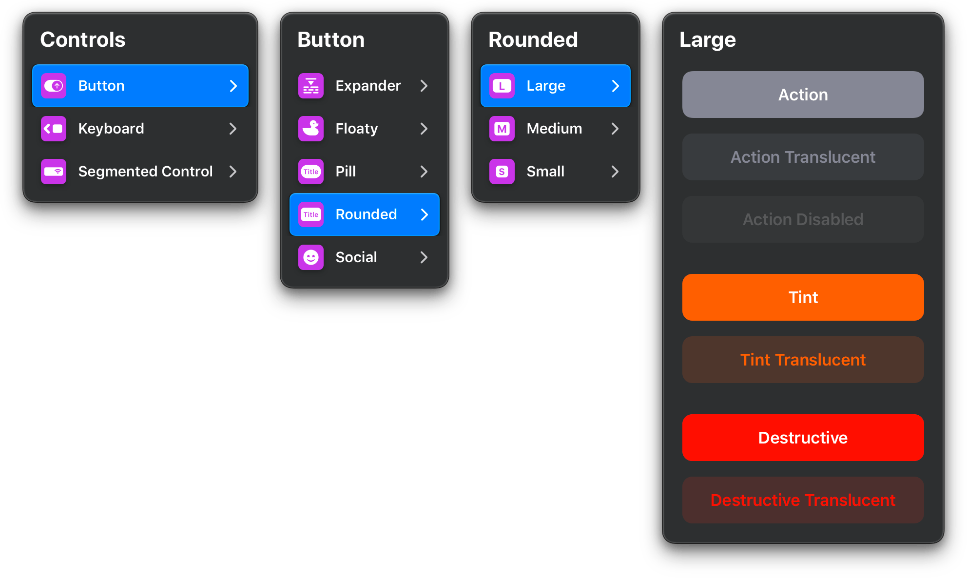 Design system components mockup.