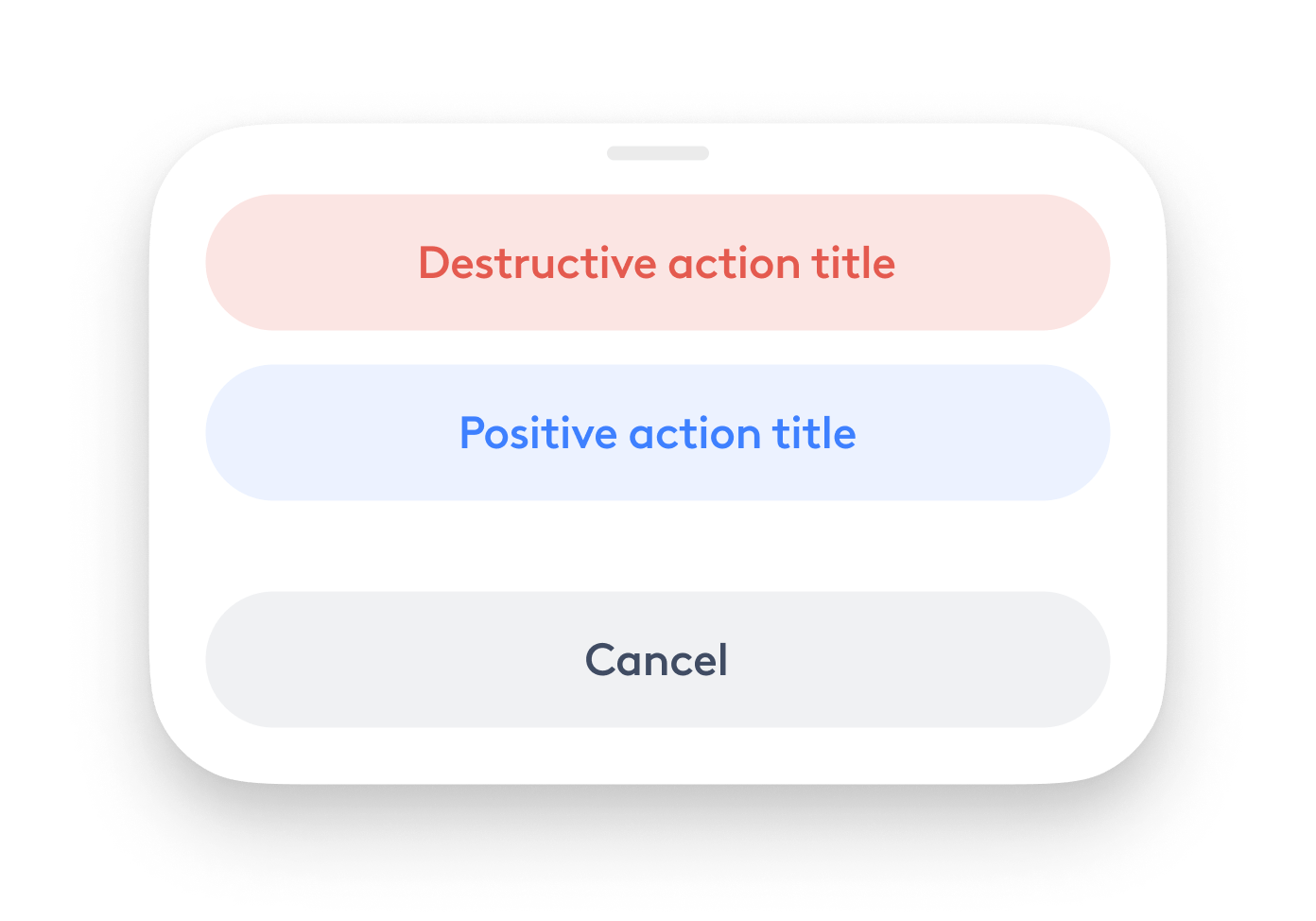 An action sheet component.