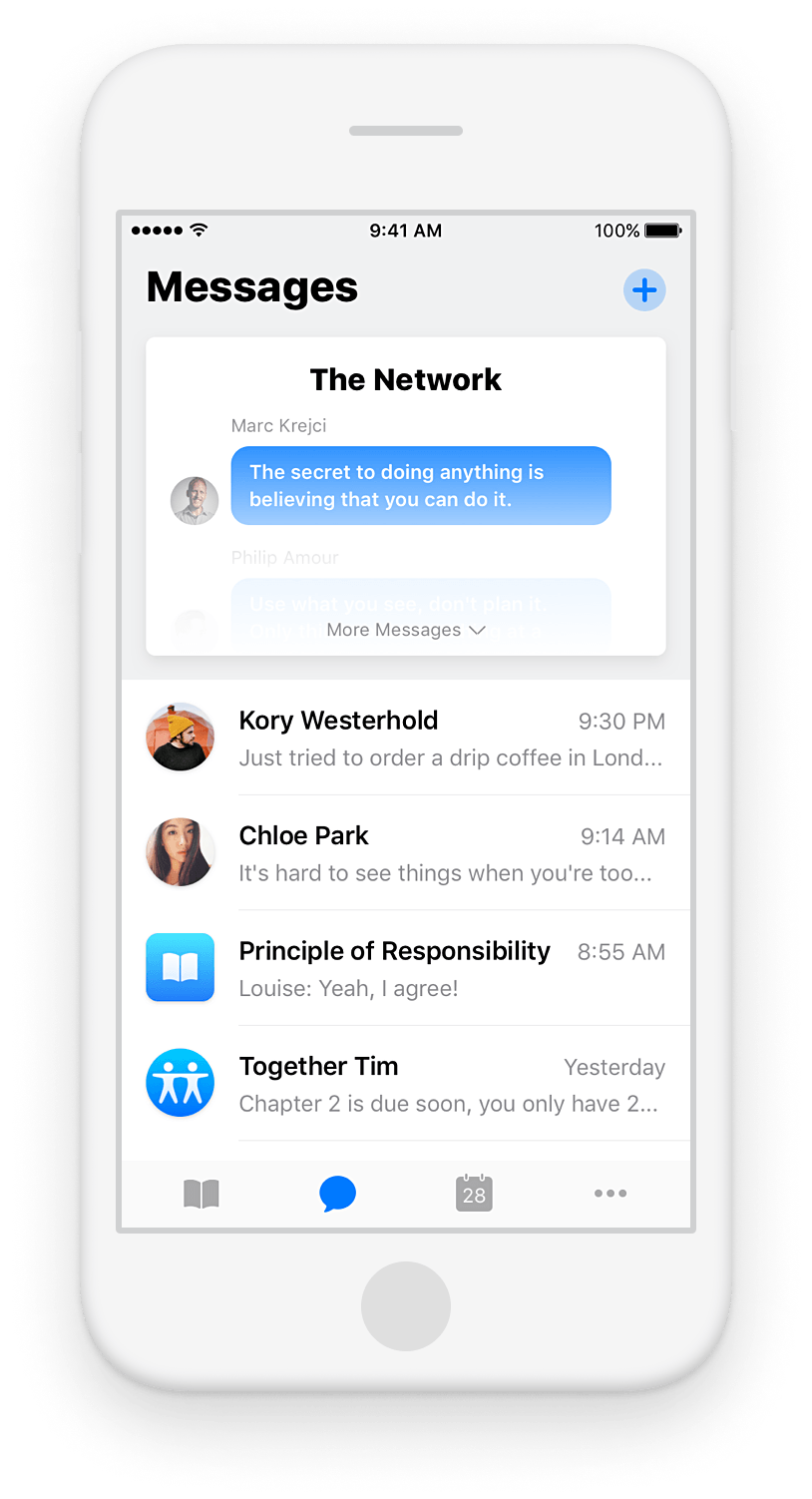 Together app mockups.