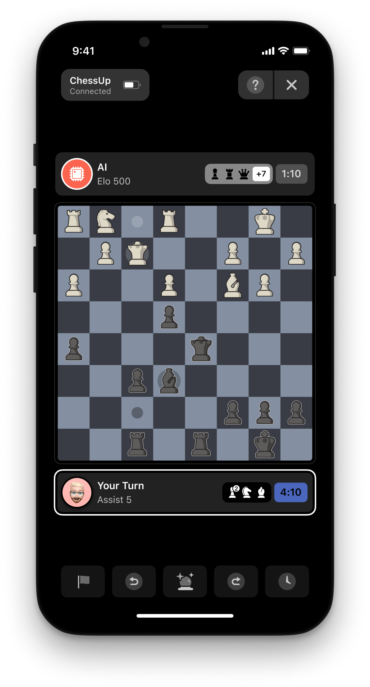 ChessUp app mockups.